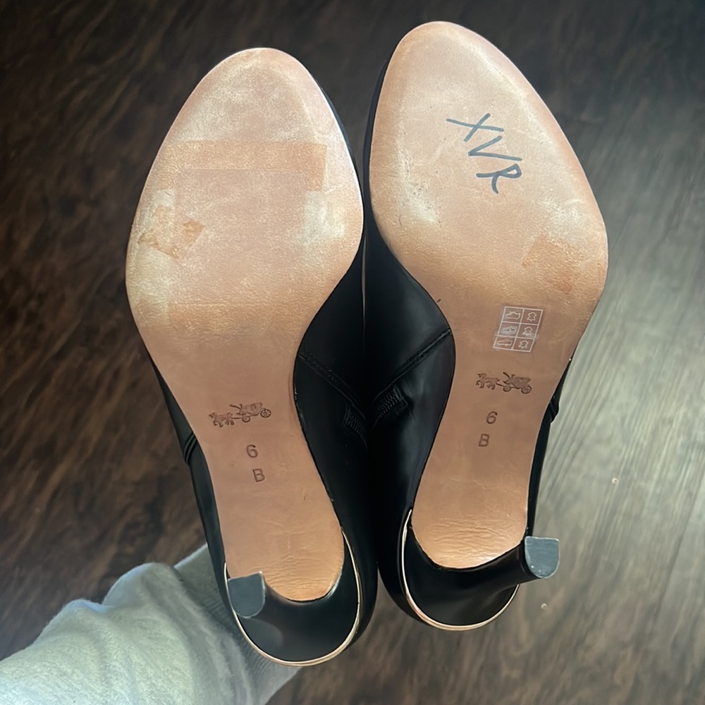 Coach Black Suede Stiletto Ankle Boots - Picture 8 of 9